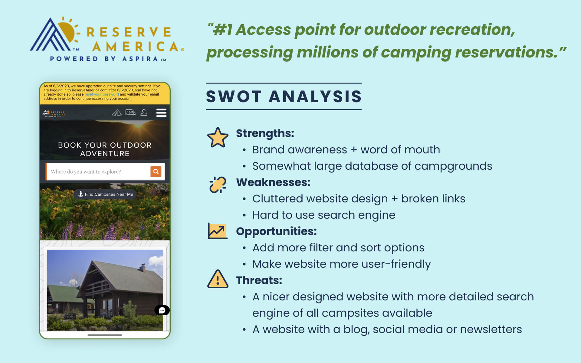 Reserve American SWOT research